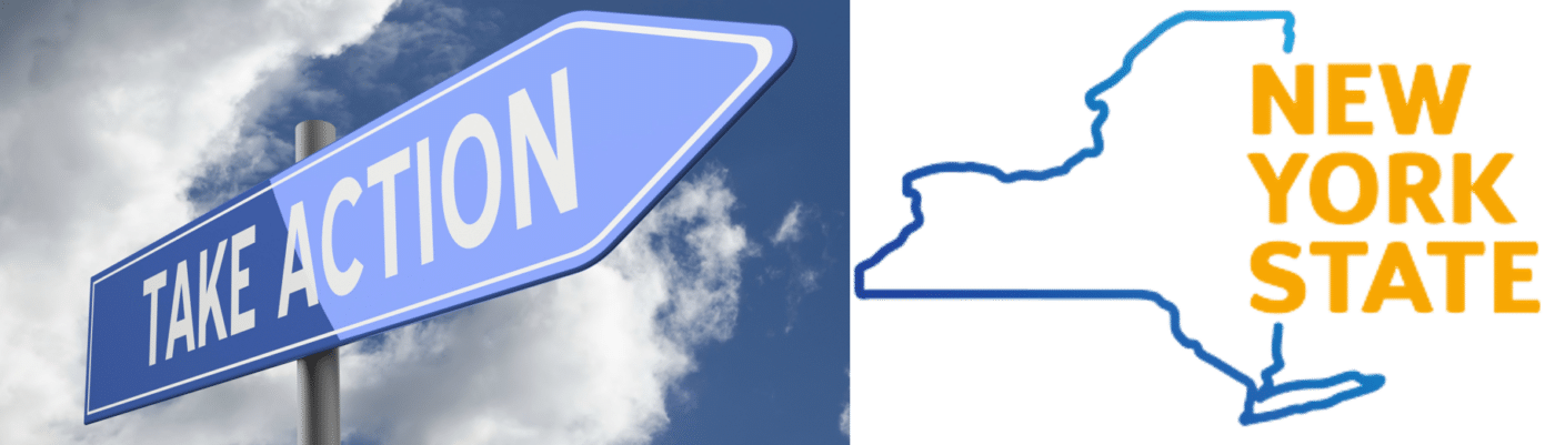 Take Action Roadsign - NY State logo
