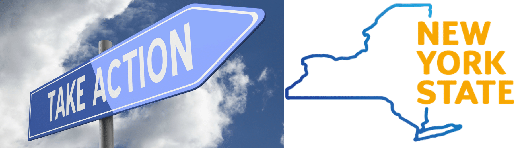 Take Action Roadsign - NY State logo
