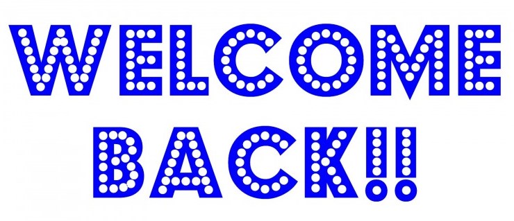 welcome back sign