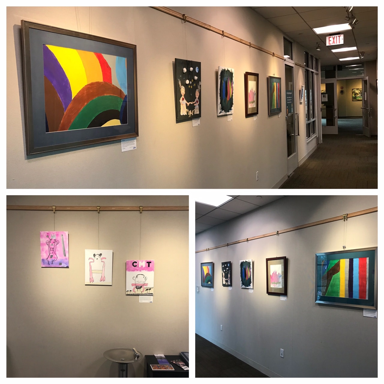 art hanging on walls