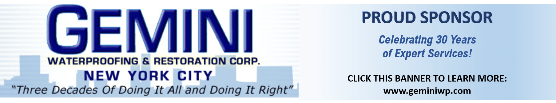 Gemini WaterProofing Banner